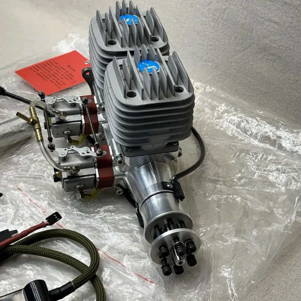 DLA116i2 116cc Inline Twin Gas RC Plane Engine W/muffler & Ignition - New